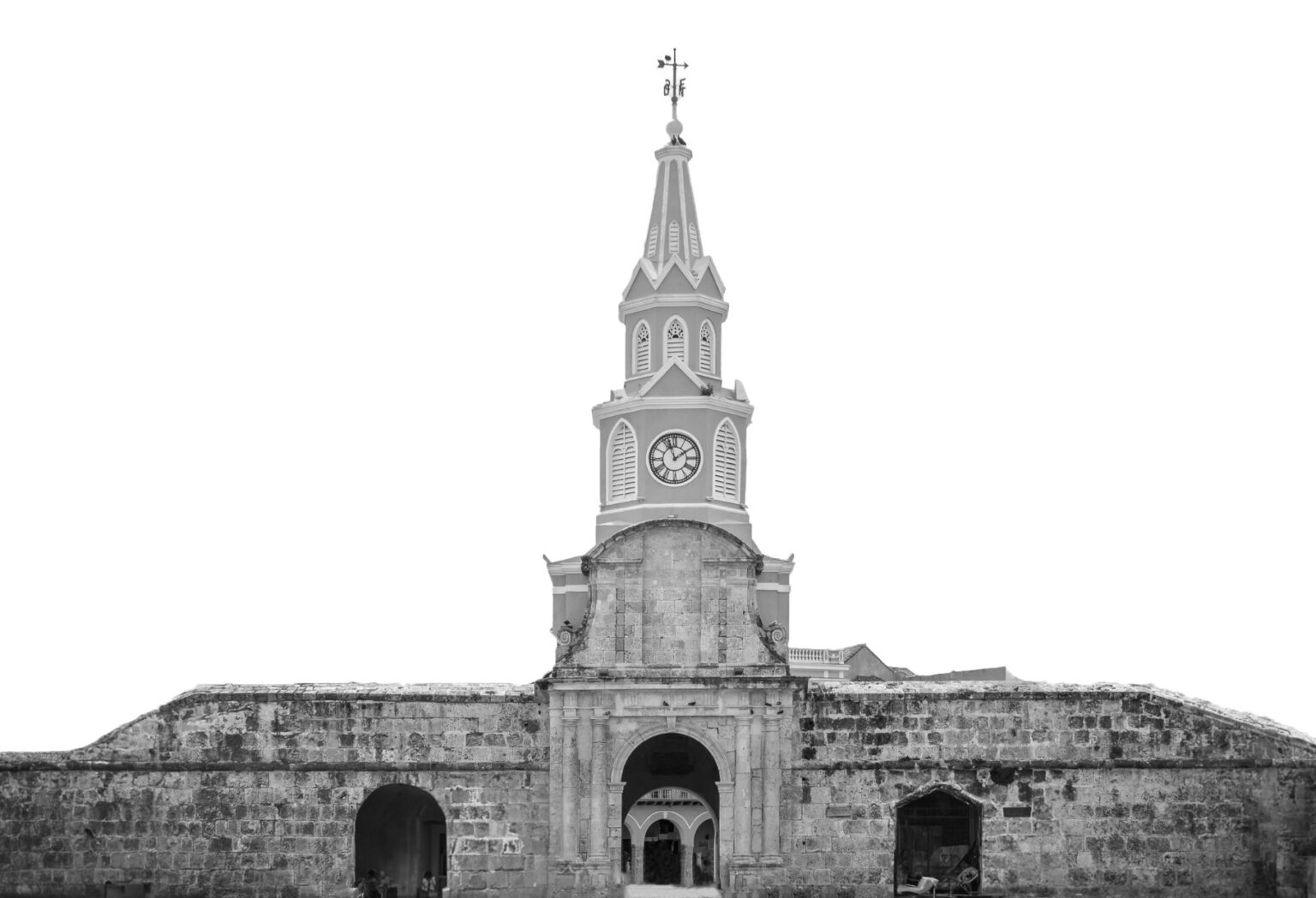 monumento blanco y negro
