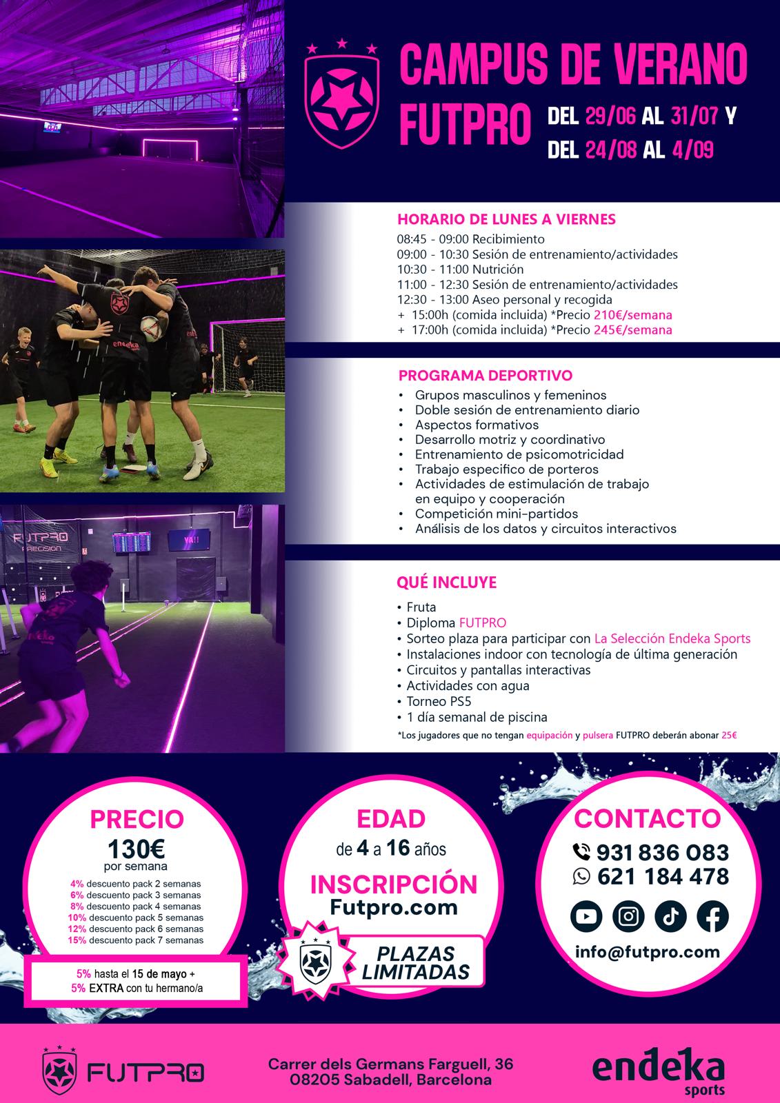 Cartel oficial del Campus FUTPRO Semana Santa 2026