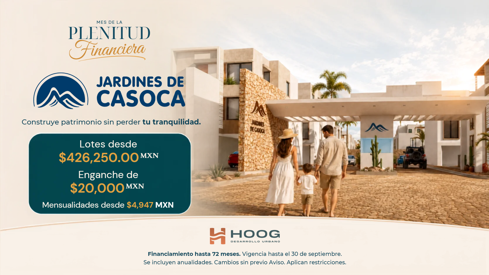 Promoción del mes: Mes de la Plenitud Financiera — Jardines de Casoca