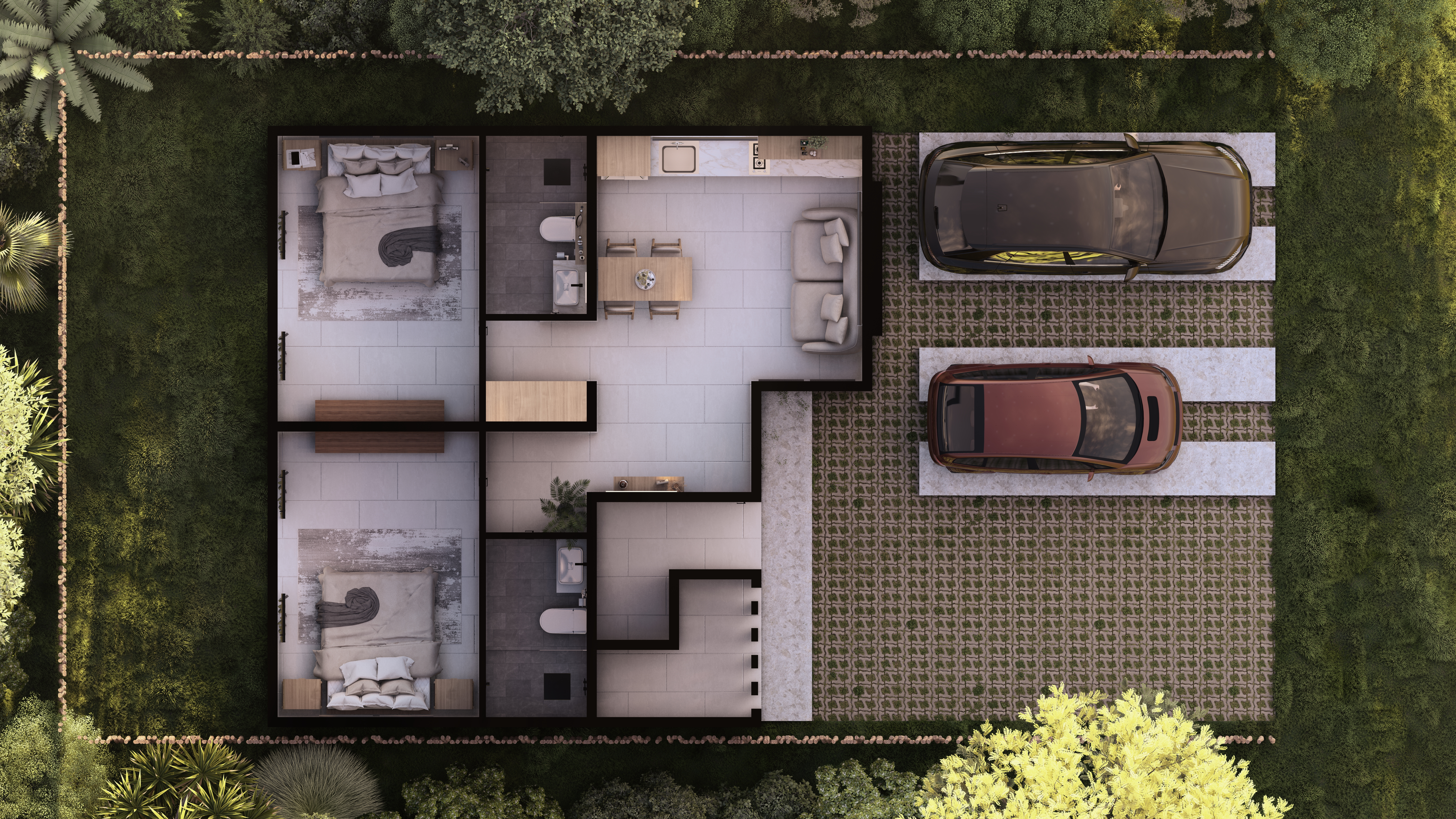 Planta arquitectónica del modelo